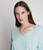 Picture of TRAVYS JADE FINE KNIT JUMPER WITH HENLEY COLLAR