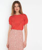 Picture of MARIA RED OPENWORK COTTON T-SHIRT
