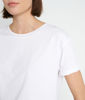 Picture of MEL WHITE ORGANIC COTTON T-SHIRT WITH JEWELLED NECK