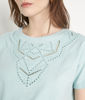 Picture of MALA MINT EMBROIDERED COTTON T-SHIRT.