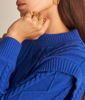 Picture of BASSO ROYAL BLUE ECOVERO VISCOSE CABLE-KNIT JUMPER