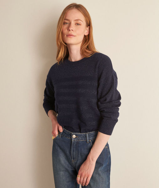 Picture of BETTANY NAVY RECYCLED CASHMERE JUMPER