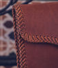 Picture of FABRE LARGE FLAT BROWN LEATHER CLUTCH BAG