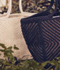 Picture of FAUST BLACK LUREX AND COTTON CABAS TOTE
