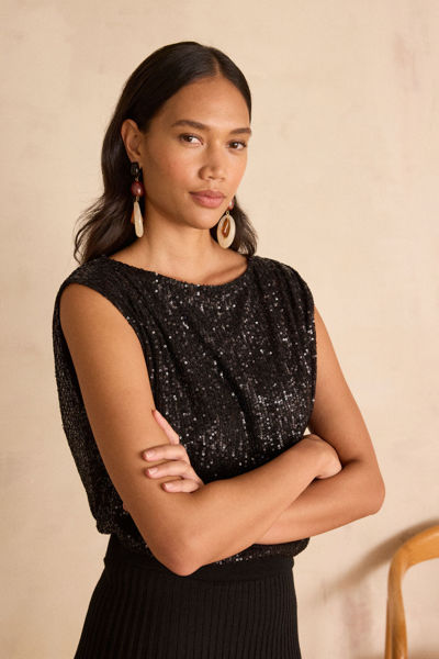 Picture of SLEEVELESS T-SHIRT WITH SEQUINS FELICITE