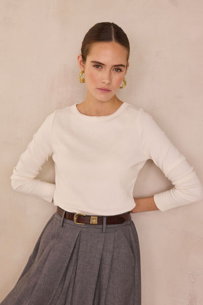 Picture of LENA RIBBED LONG-SLEEVED T-SHIRT