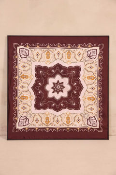 Picture of BURGUNDY PRINTED SILK SCARF KING