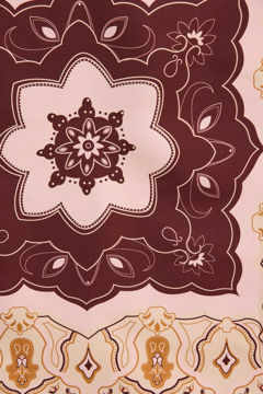 Picture of BURGUNDY PRINTED SILK SCARF KING