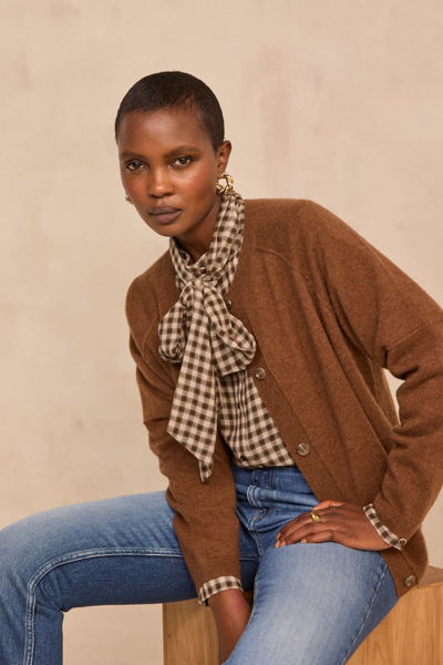 Picture of BROWN LONG-SLEEVED CASHMERE SWEATER BILLY
