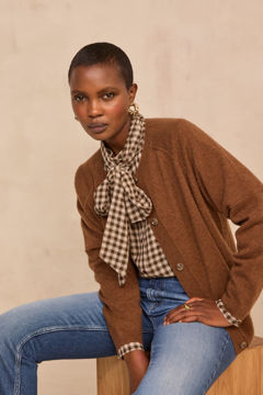 Picture of BROWN LONG-SLEEVED CASHMERE SWEATER BILLY