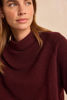 Picture of BURGUNDY LONG-SLEEVED BLENDED WOOL SWEATER ANNETTE