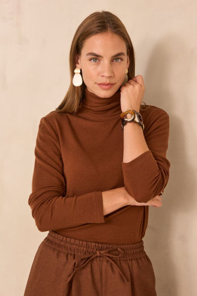 Picture of LONG-SLEEVE T-SHIRT MADE OF MIXED LYOCELL AND WOOL TERRY