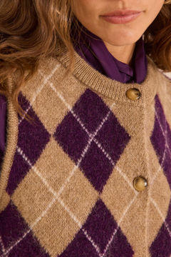 Picture of ADELYS JACQUARD VEST IN BLENDED ALPACA